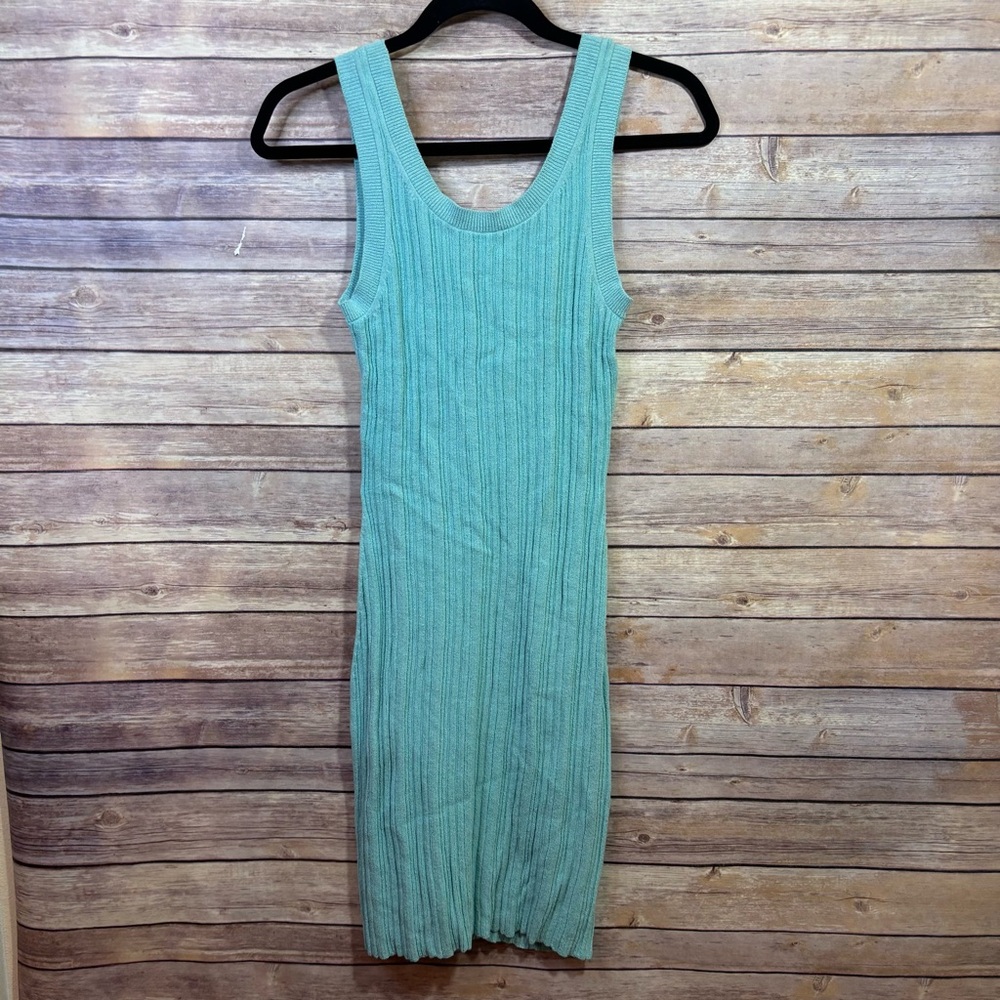 Rib Midi Sweater Dress & Other Stories in Aqua NWT Size Small